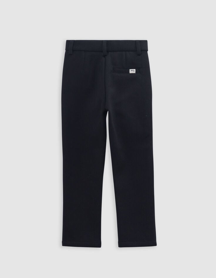 Ikks Pantalon Noir Maille Piquée Garçon