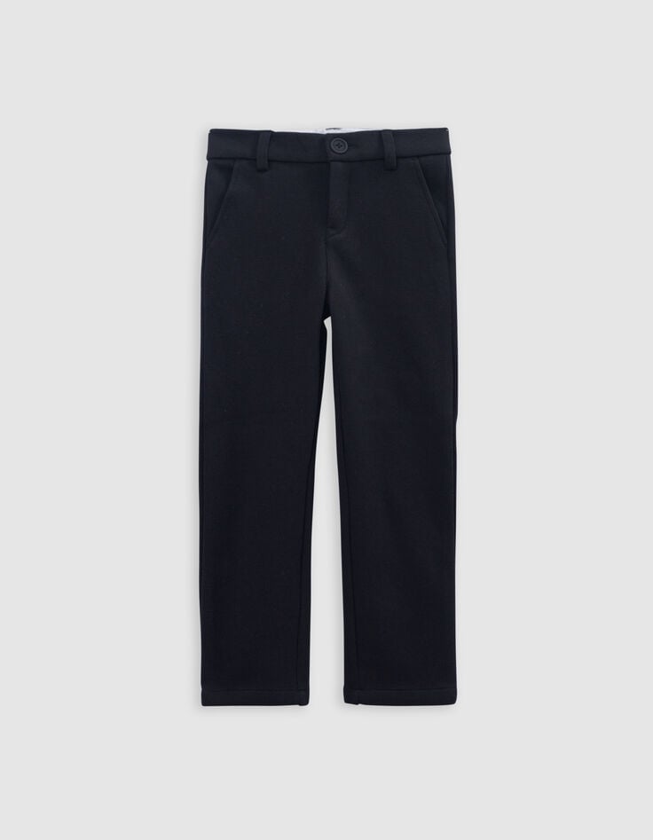 ikks Pantalon noir maille piquée garçon