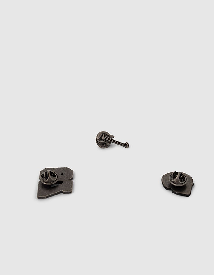 Ikks Pins Noirs Rock En Métal Garçon