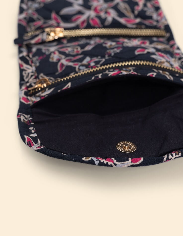 Ikks Pochette Noire Imprimé Indien Bohème I.Code