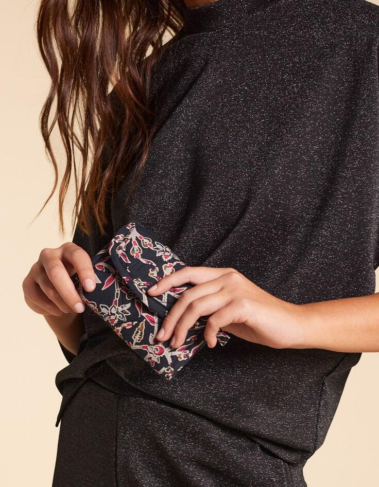 ikks Pochette noire imprimé indien bohème I.Code