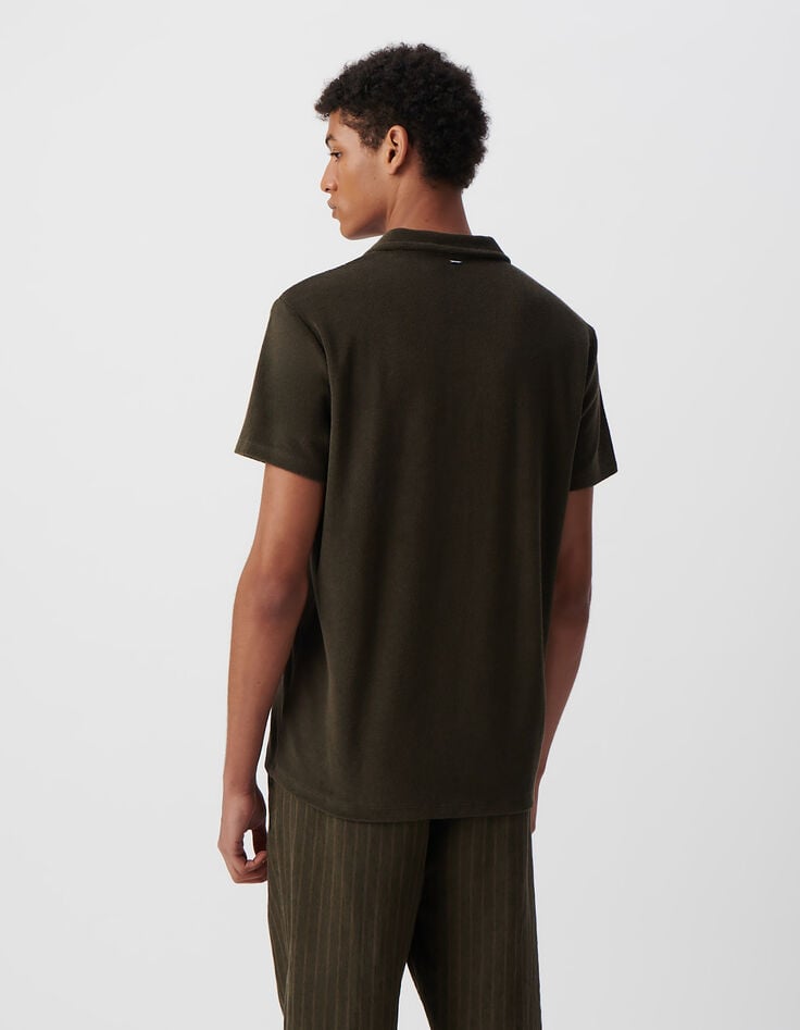 Ikks Polo Kaki Coton Bio En éponge Homme