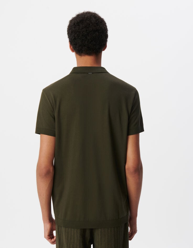 Ikks Polo Kaki En Coton Modal Homme