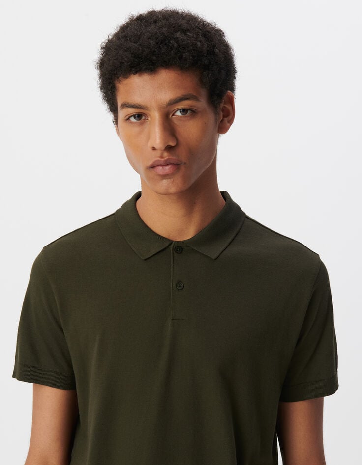 Ikks Polo Kaki En Coton Modal Homme