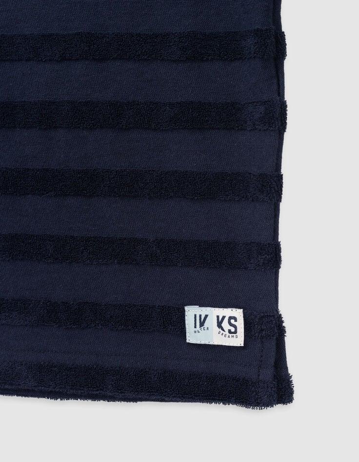 Ikks Polo Marine Coton Bio Rayures éponge Garçon