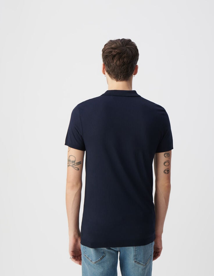 Ikks Polo Marine En Coton Modal Homme