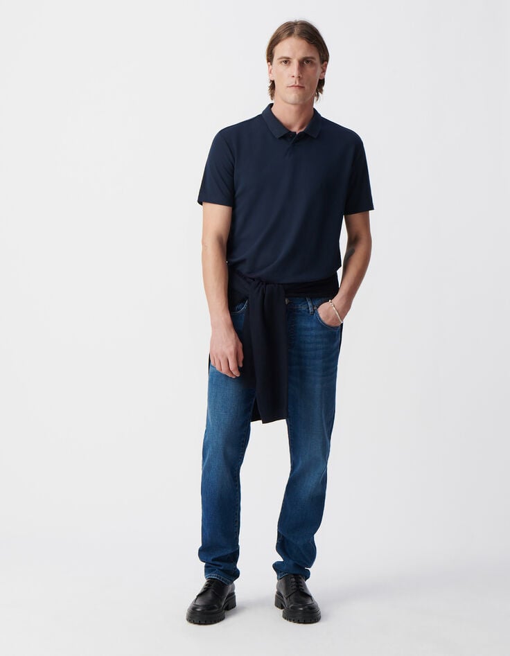 ikks Polo marine maille ULTRA MOBILITY Homme