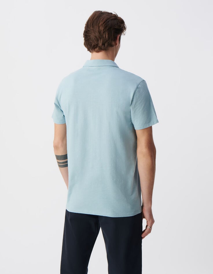 Ikks Polo REGULAR Horizon Coton Bio Flammé Homme