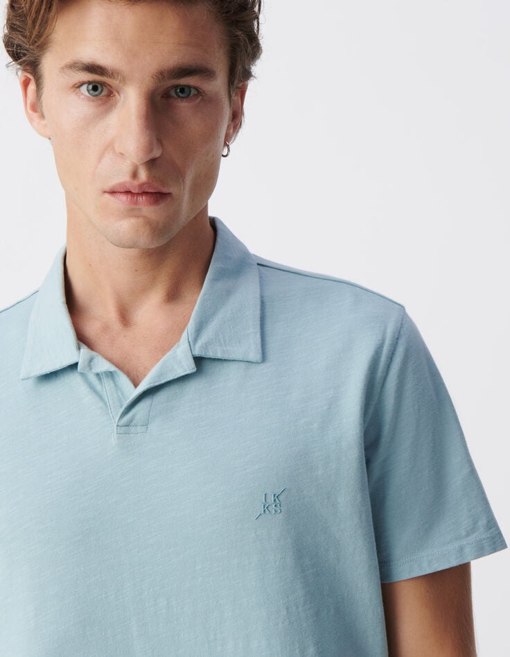 Ikks Polo REGULAR Horizon Coton Bio Flammé Homme