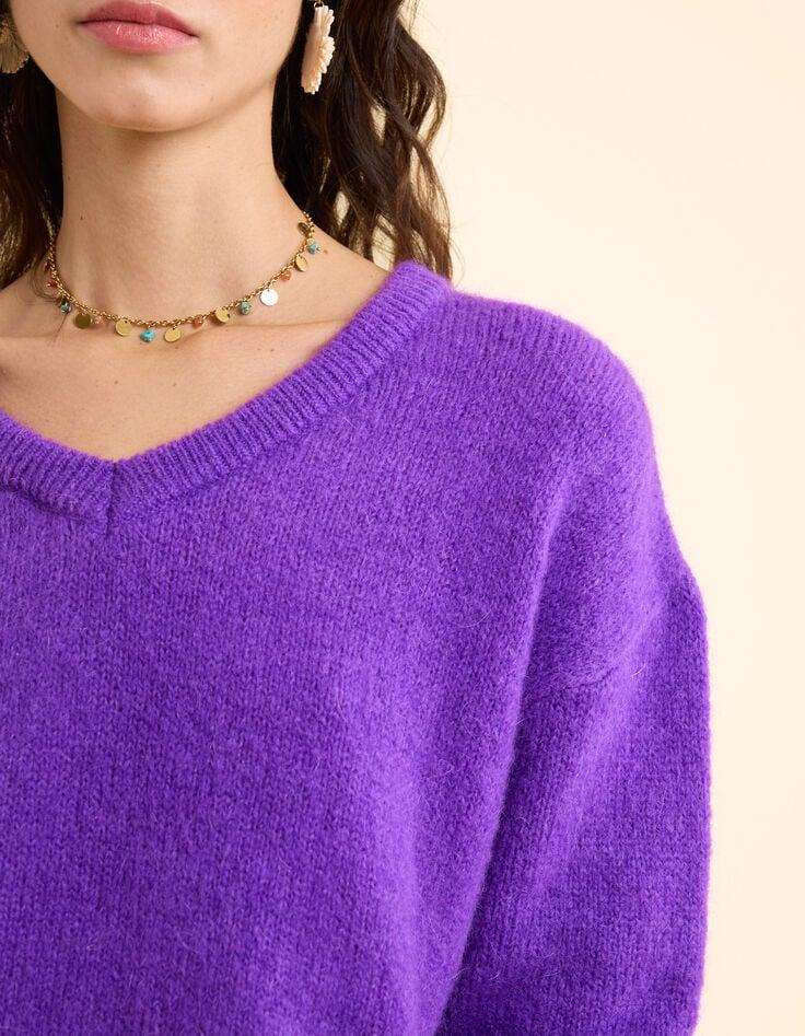 Ikks Pull Dark Purple Tricot Fantaisie I.Code