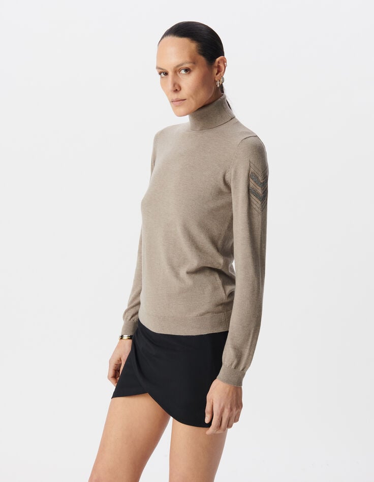 Ikks Pull Sésame Tricot Chevrons Brodés Femme