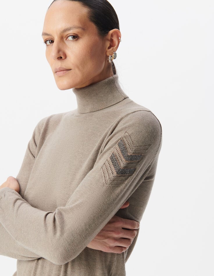 Ikks Pull Sésame Tricot Chevrons Brodés Femme