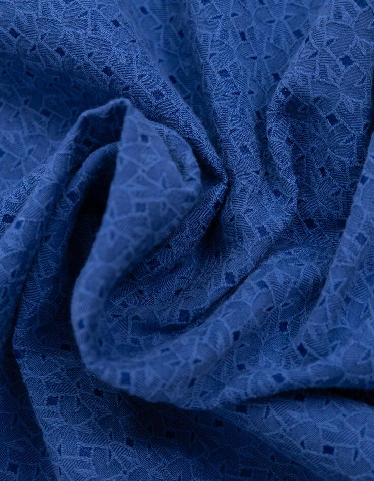 Ikks Robe Chemise Bleue Jacquard Fantaisie I.Code