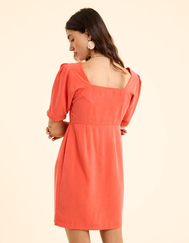 Ikks Robe Courte Rouge Décolleté Cœur I.Code