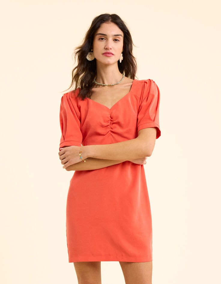 ikks Robe courte rouge décolleté cœur I.Code