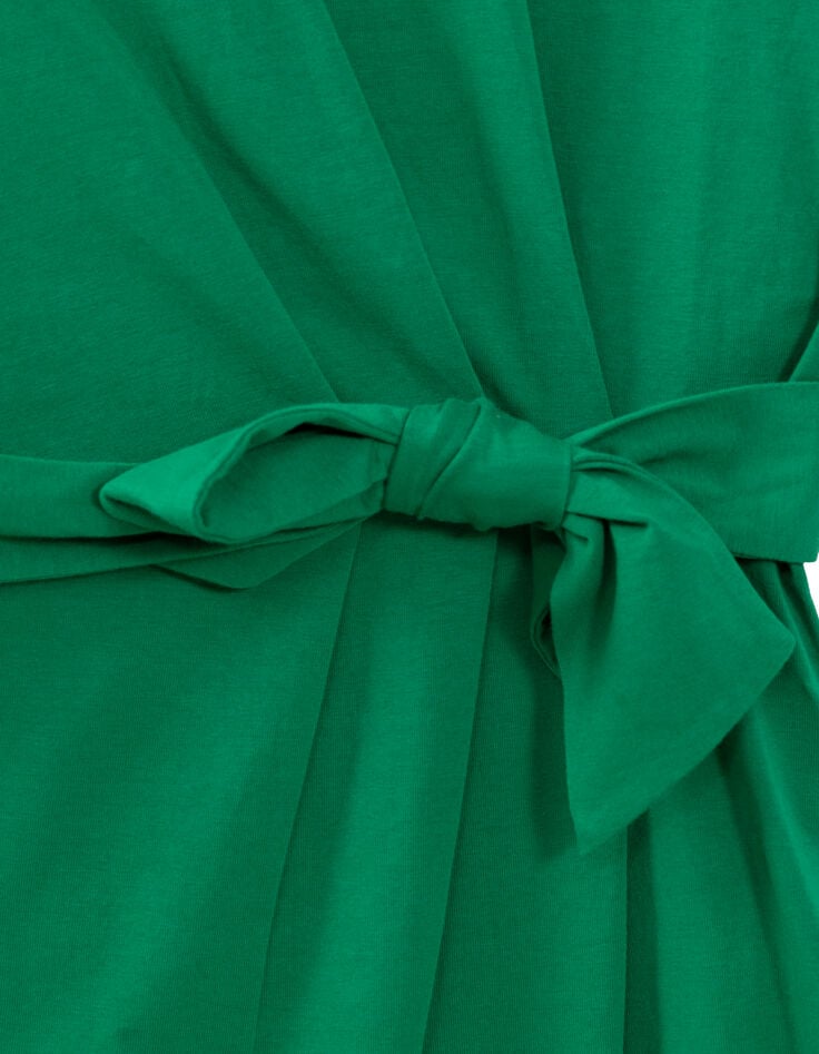 Ikks Robe Courte Verte à Ceinturer