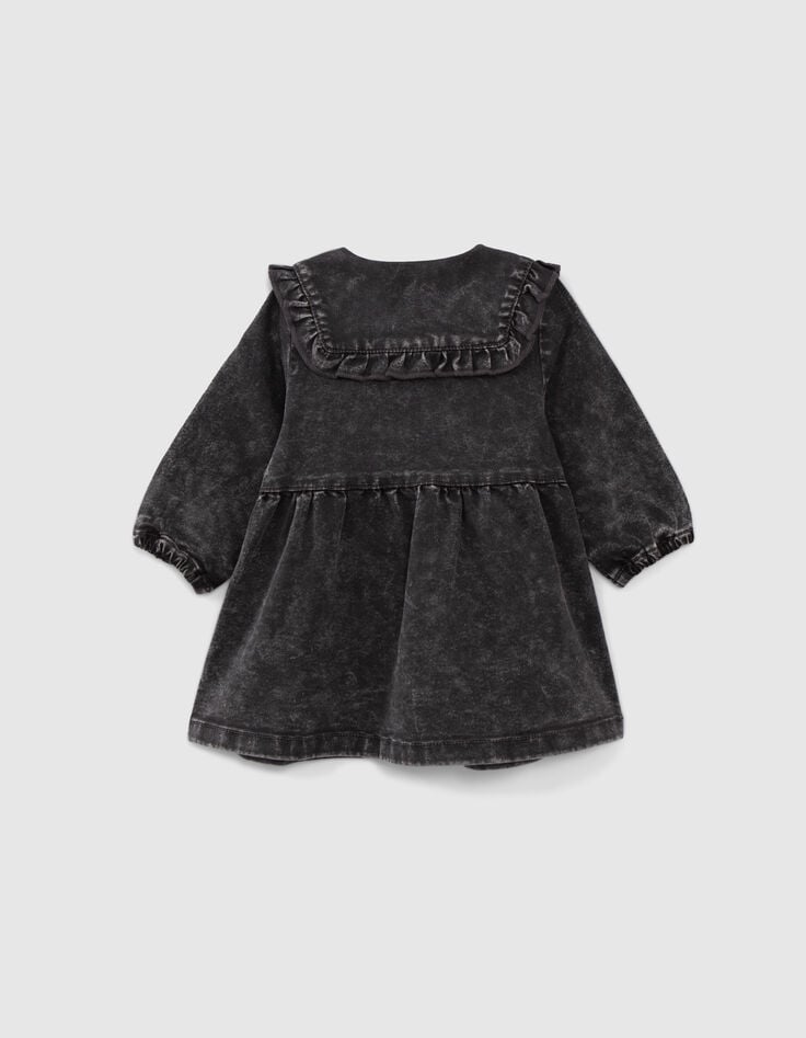 Ikks Robe En Jean Noir Maxi Col Fille