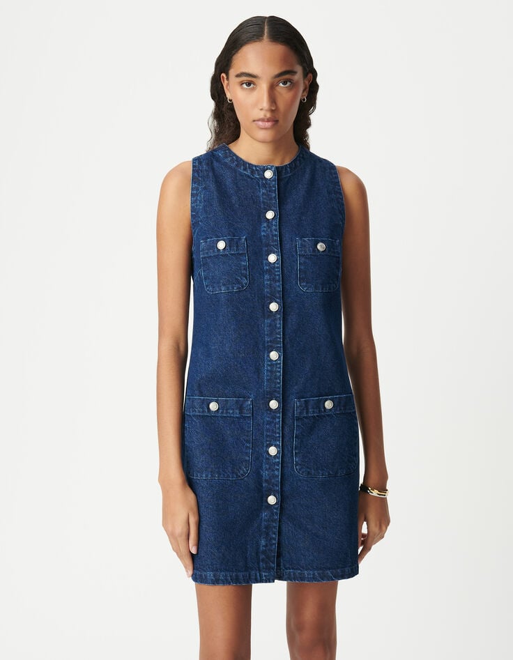 Ikks Robe Housse En Jean Bleu Waterless Poches