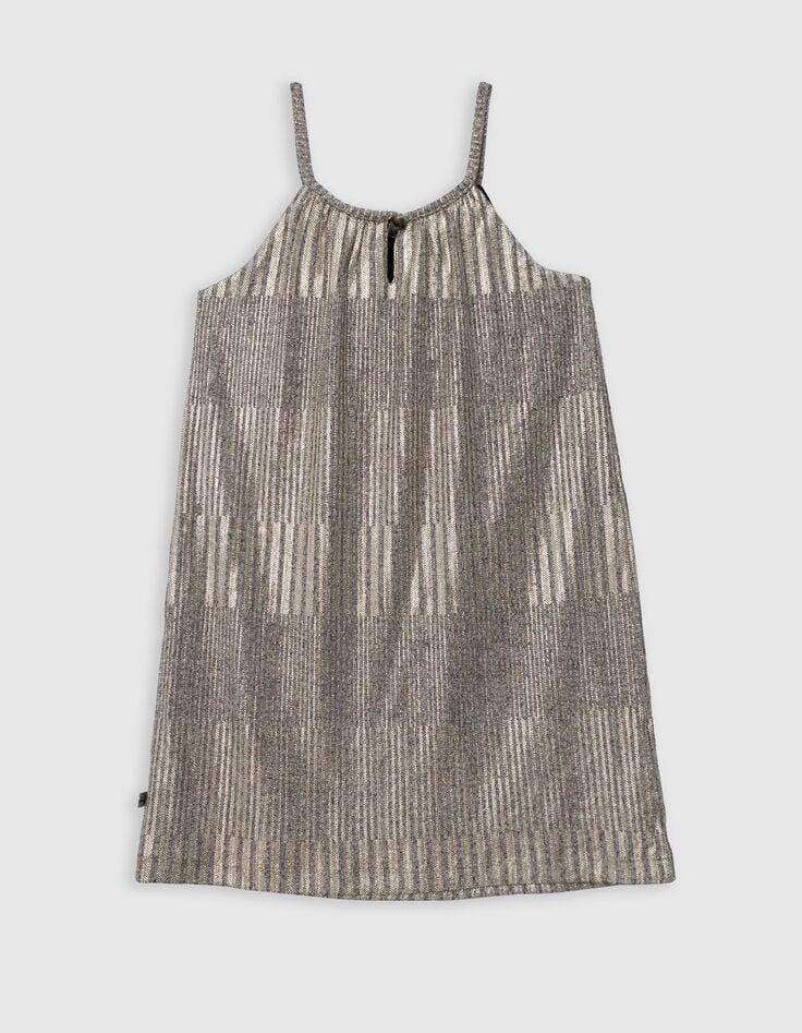 Ikks Robe Longue Dorée à Fines Bretelles Fille