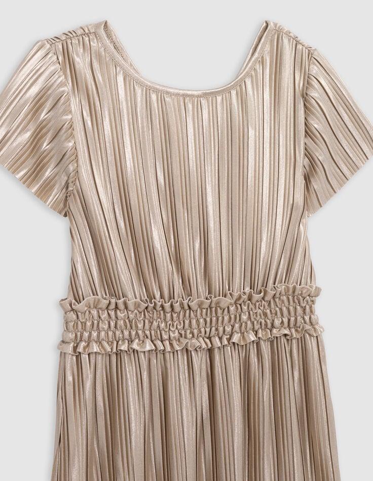 Ikks Robe Longue Dorée Plissée Fille
