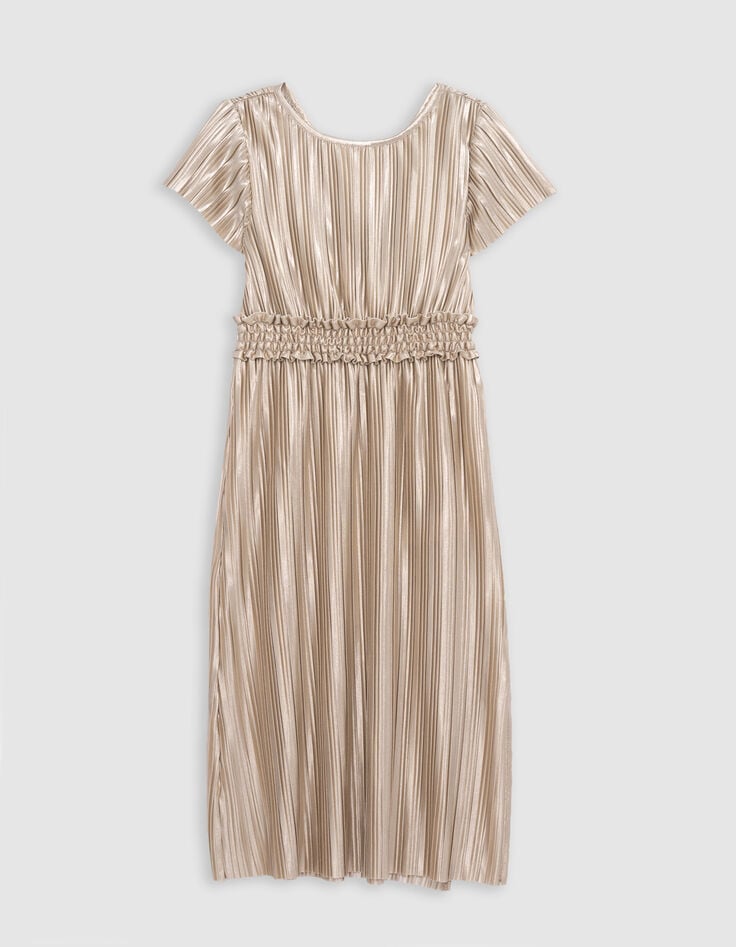 ikks Robe longue dorée plissée fille