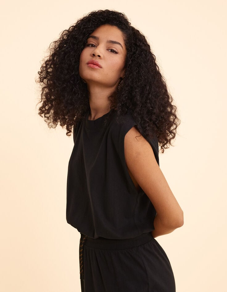 Ikks Robe Longue Noire Taille élastiquée I.Code