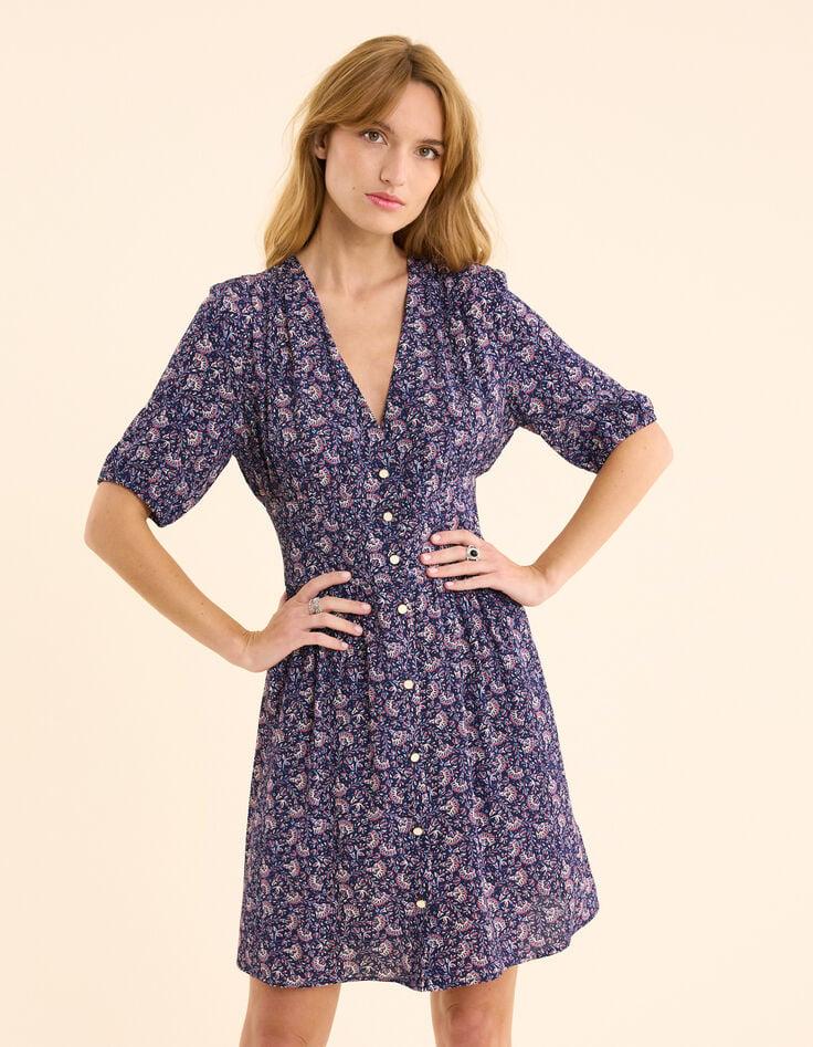Ikks Robe Marine Imprimé Floral Rock I.Code