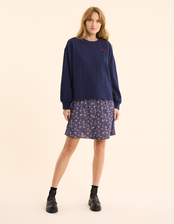 Ikks Robe Marine Imprimé Floral Rock I.Code