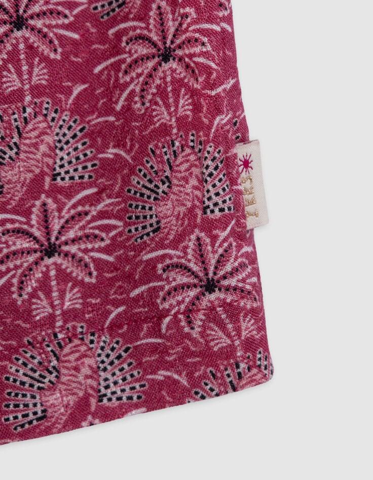 Ikks Robe Rose Imprimé Palmiers Bébé Fille