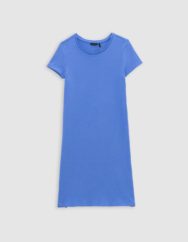 Ikks Robe T-shirt Bleue Coton Bio Fille