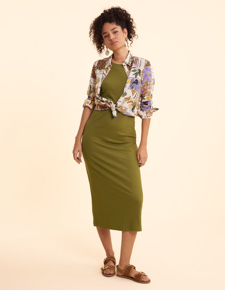 ikks Robe tube kaki I.Code