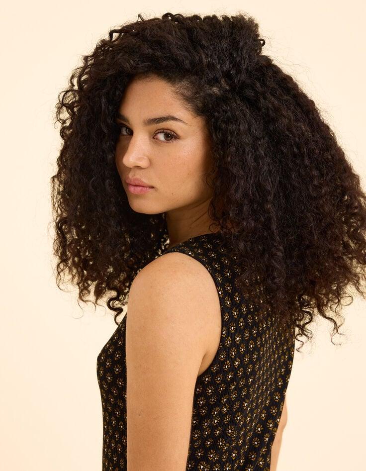 Ikks Robe Tube Noire Imprimé Floral Cœur I.Code