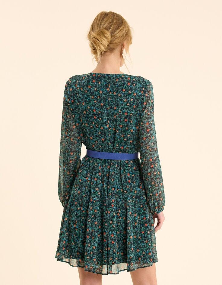 Ikks Robe Verte Imprimé Fruits D'été I.Code