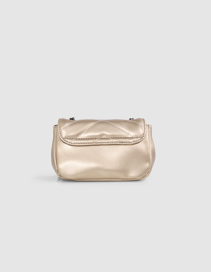 Ikks Sac à Main Doré Matelassé Fille