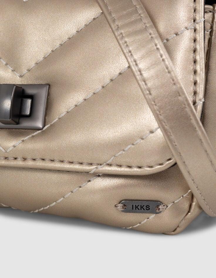 Ikks Sac à Main Doré Matelassé Fille