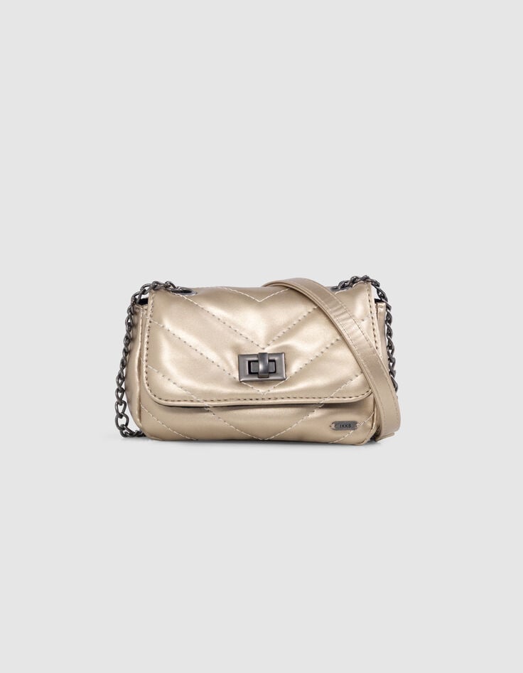 ikks Sac à main doré matelassé fille