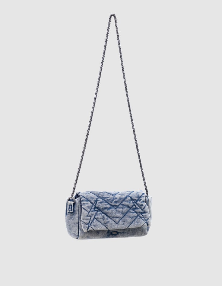 Ikks Sac à Main En Jean Bleu Rabat Matelassé Fille