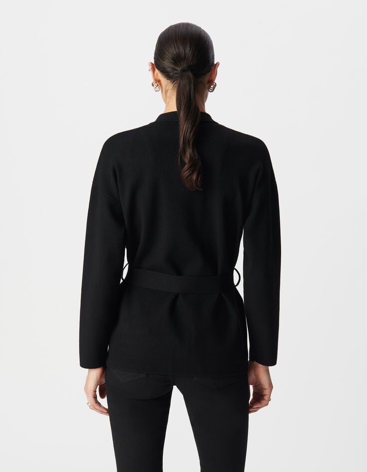 Ikks Saharienne Noire Tricot 4 Poches Femme