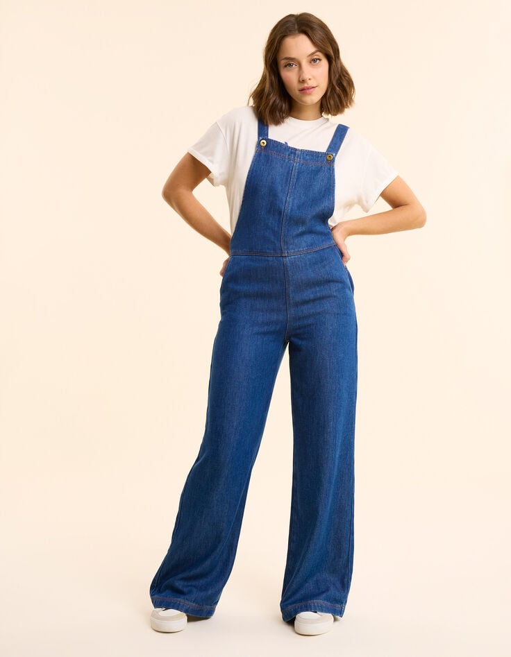 Ikks Salopette Large En Jean Bleu Foncé I.Code