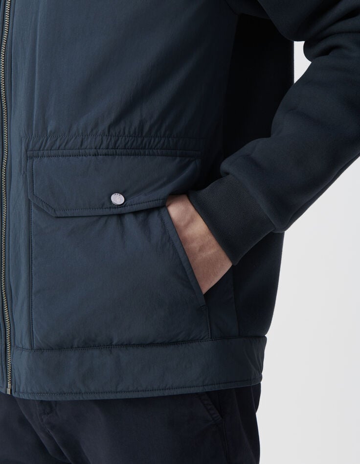 Ikks Sous-doudoune Encre Nylon Bi-matière Homme