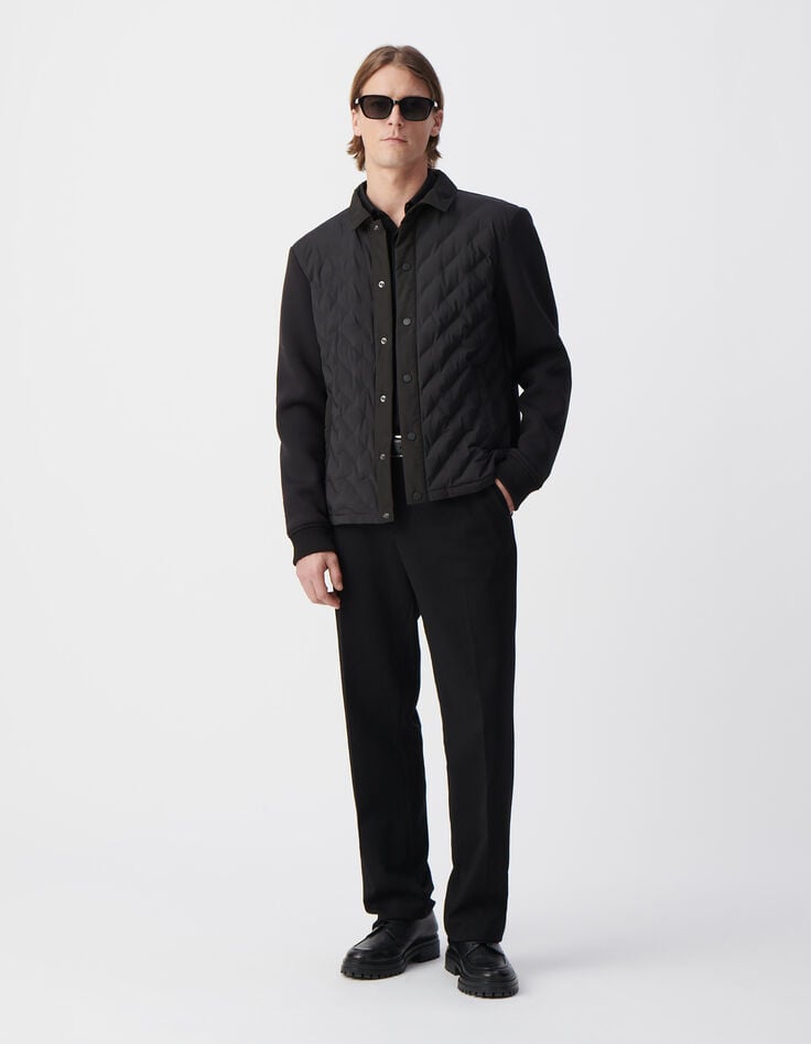 ikks Sous-doudoune noire nylon bi-matière Homme