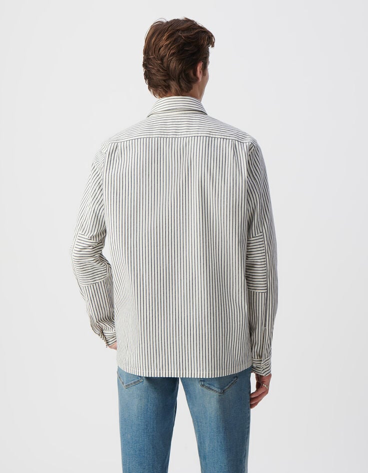 Ikks Surchemise REGULAR Encre Motif Rayures Homme