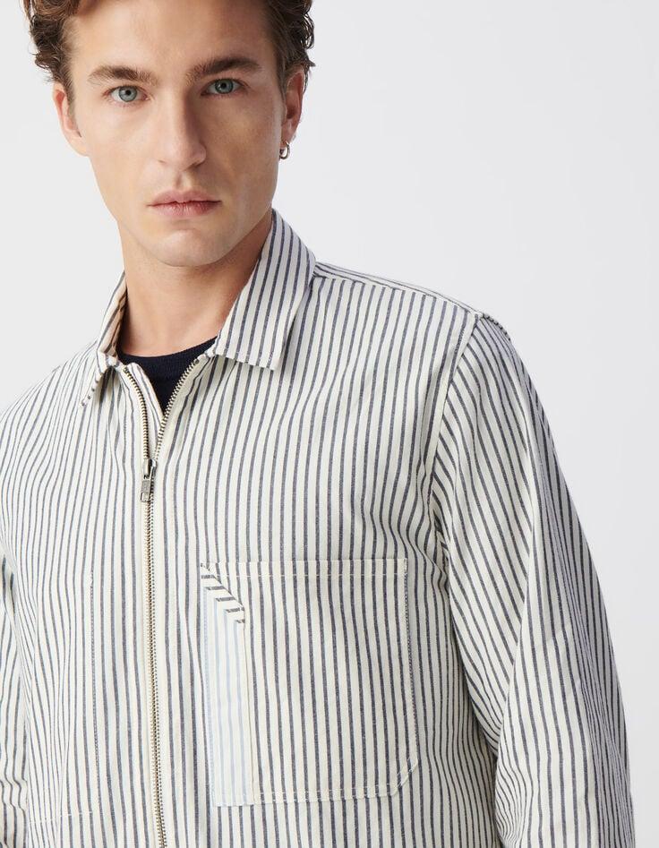 Ikks Surchemise REGULAR Encre Motif Rayures Homme