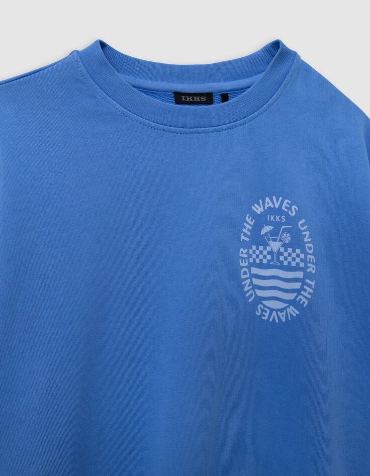 Ikks Sweat Bleu Maxi Visuel Dos Fille