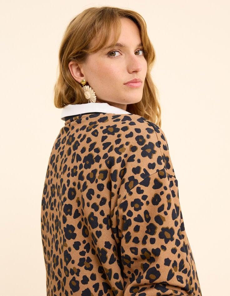 Ikks Sweat Léopard Broderies Coeurs I.Code