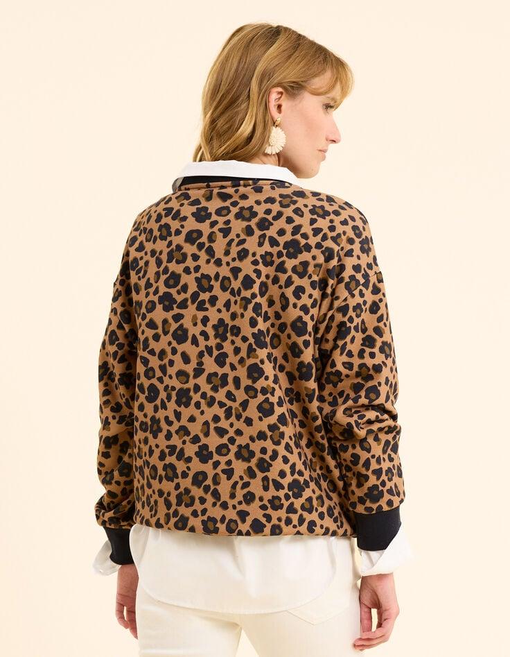 Ikks Sweat Léopard Broderies Coeurs I.Code