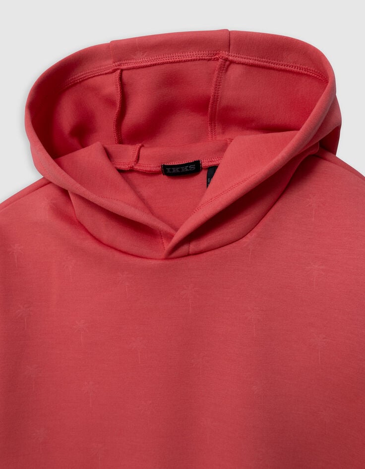 Ikks Sweat Rouge à Capuche Motif Palmiers Garçon