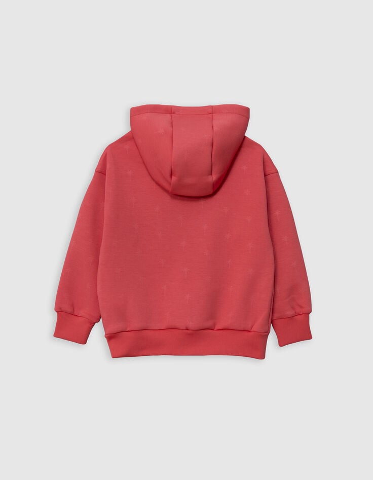 Ikks Sweat Rouge à Capuche Motif Palmiers Garçon