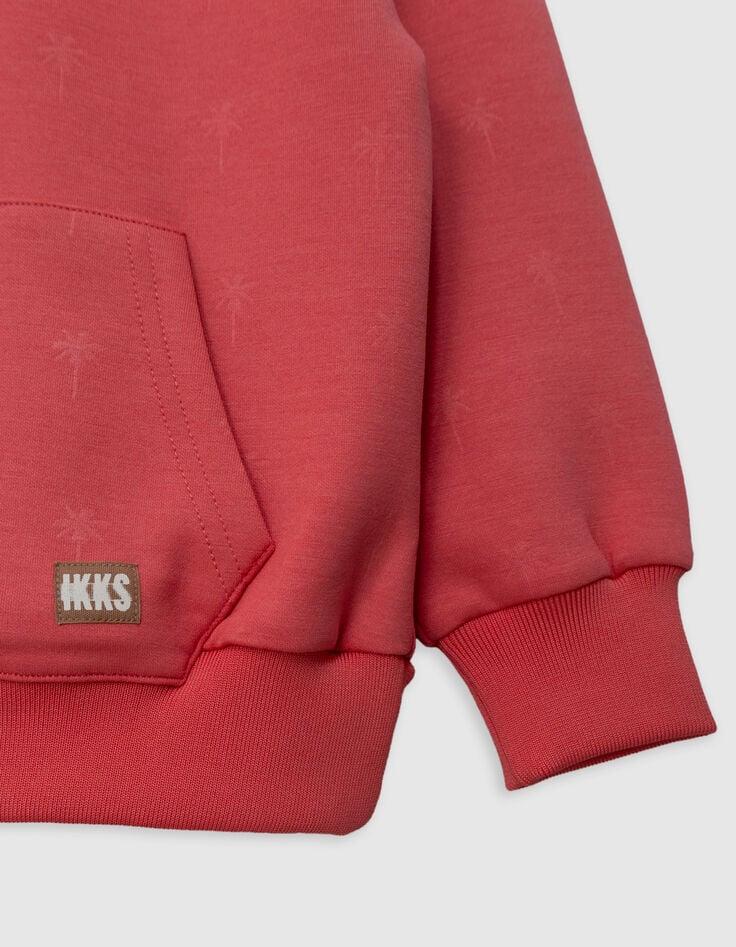 Ikks Sweat Rouge à Capuche Motif Palmiers Garçon