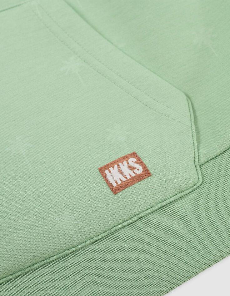 Ikks Sweat Vert à Capuche Motif Palmiers Garçon